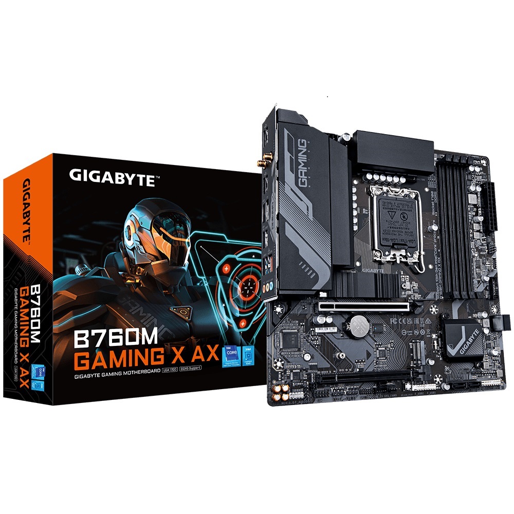  B760 m-ATX Motherboard: 1700 Socket For Intel 14th/13th/12th Gen. Processors <br>4x DDR5, 4x SATA 6Gb/s, PCIe 4.0, 2x M.2 Gen4, USB 3.2, 2.5GbE LAN, Wi-Fi 6E + Bluetooth 5.3, Realtek 7.1 Audio, HDMI/DP  